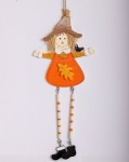 Drevená jesenná figúrka, závesná 37cm