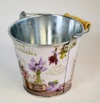Plechový obal-vedro D13xH11CM levanduľa
