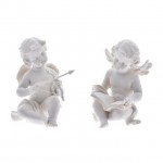Anjel polyresin 10x9x12cm biely, 2druhy