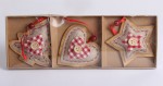Vianočná ozdoba drevená závesná 10cm set