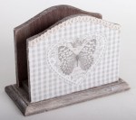 Držiak na servítky 15*11cm drevo-textil