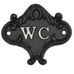 Ceduľka WC kov